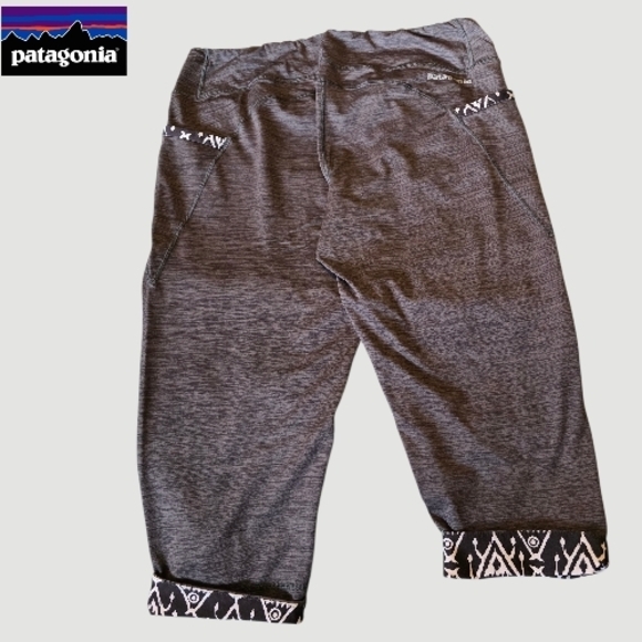 PATAGONIA Diversifly Capri Leggings Pocket tights Size Medium - Picture 2 of 9